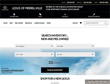 Tablet Screenshot of lexusofmerrillville.com